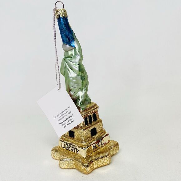 Landmark Creations Statue of Liberty Hand Blown Glass Christmas Ornament w/Box - Picture 4 of 12